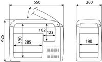 waeco cdf-25 cool box dimensions